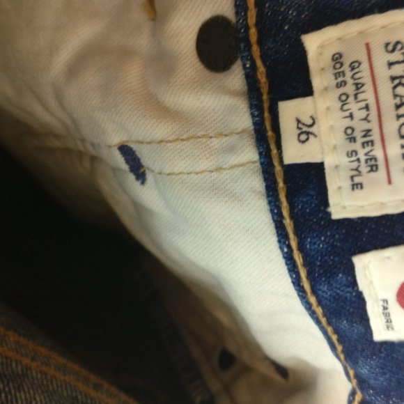 Levi's MADE & CRAFTED ARROW STRAIGHT JAPANESE SELVAGE HIGHRISE JEAN 26w/Measurem - Picture 4 of 15